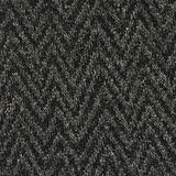 Dark Grey Herringbone Ponte Knit, Viscose-Poly — texture