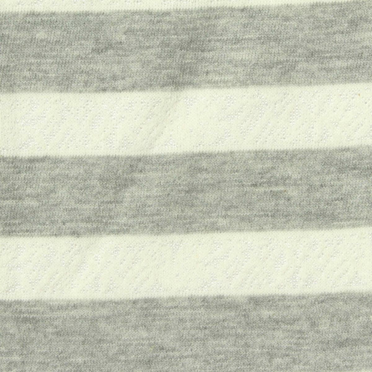 Light Grey Horizontal-Stripe Lace, Poly-Viscose