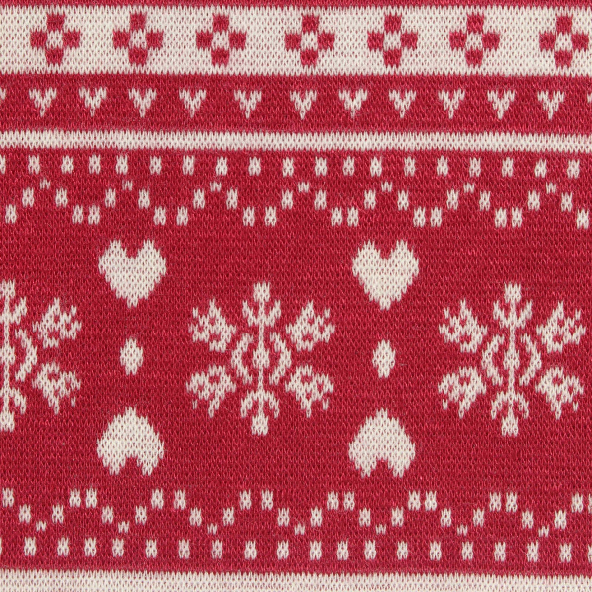 Red Hearts Jacquard, Viscose-Poly