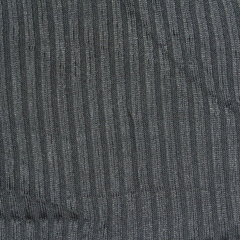 Dark Grey Marl Rib Knit, Polyester, 280 gsm