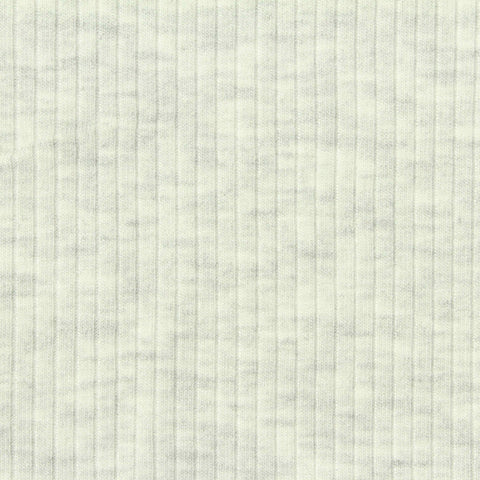 Light Grey Marl Rib Knit, Viscose, 215 gsm