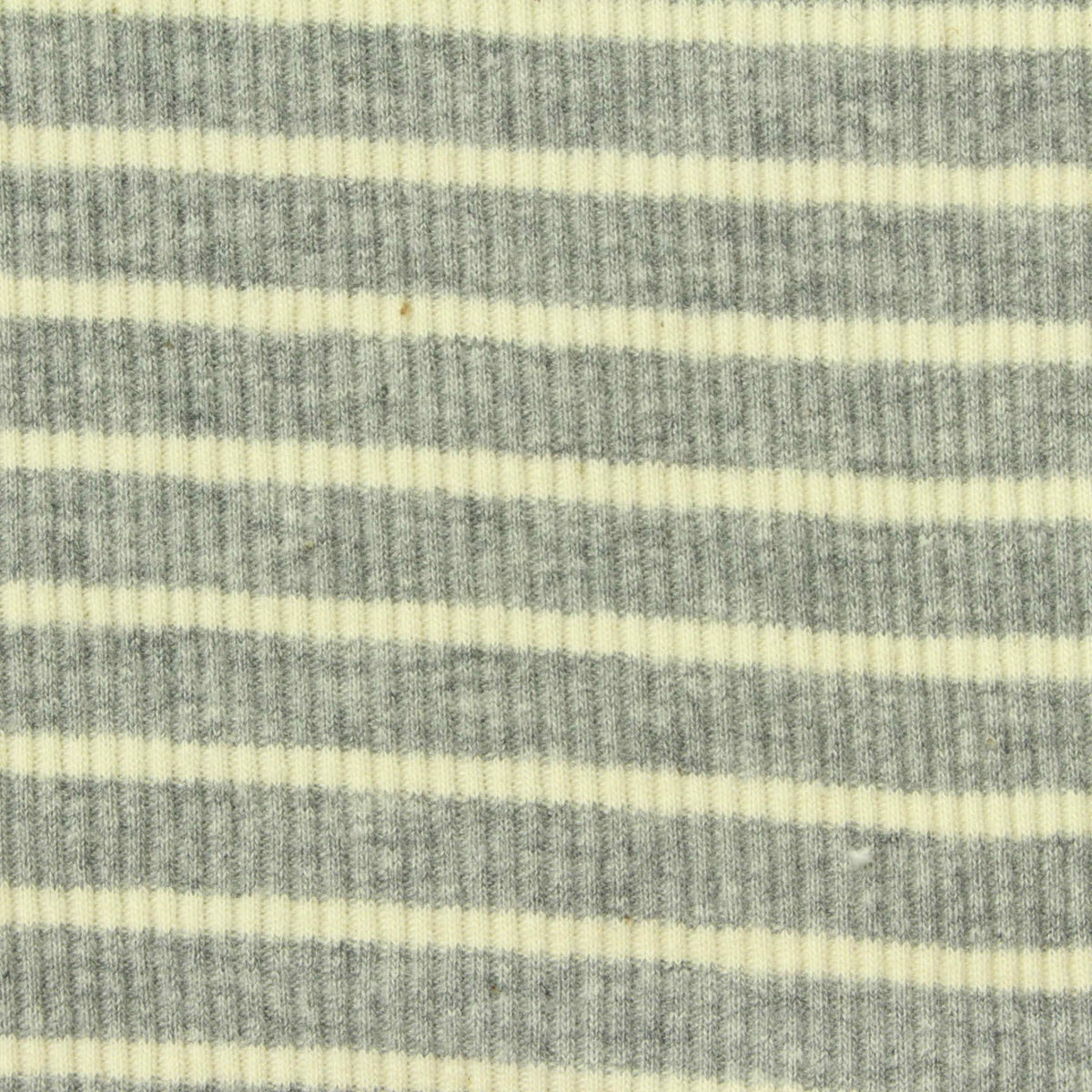 Grey Horizontal-Stripe Rib Knit, Cotton