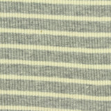 Grey Horizontal-Stripe Rib Knit, Cotton