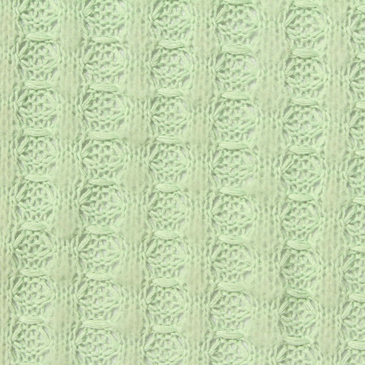 Light Green Textured Waffle Knit, Poly-Viscose
