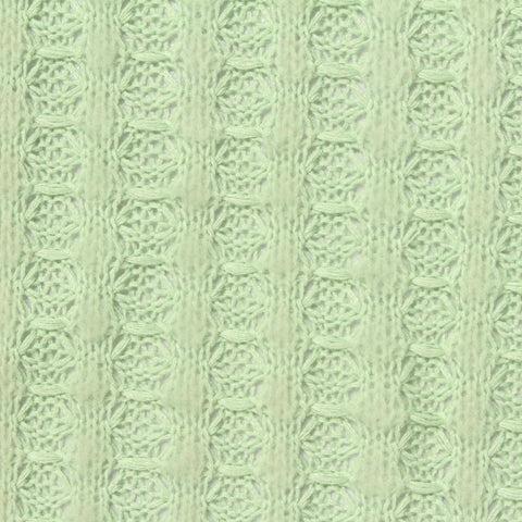 Light Green Textured Waffle Knit, Poly-Viscose