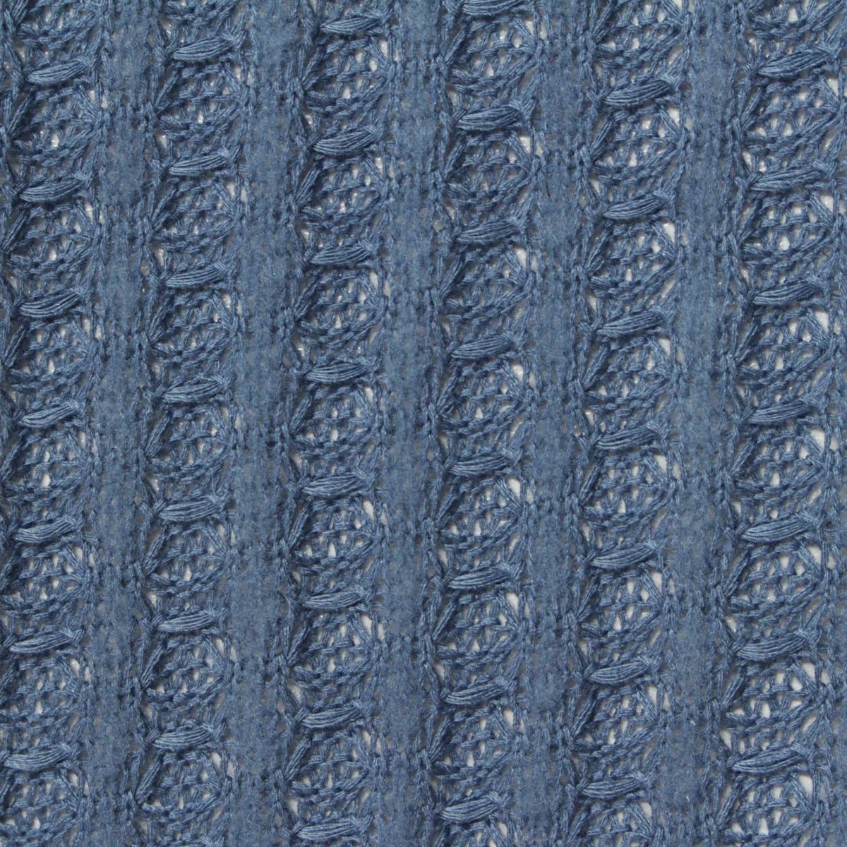 Blue Textured Waffle Knit, Poly-Viscose