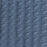 Blue Textured Waffle Knit, Poly-Viscose