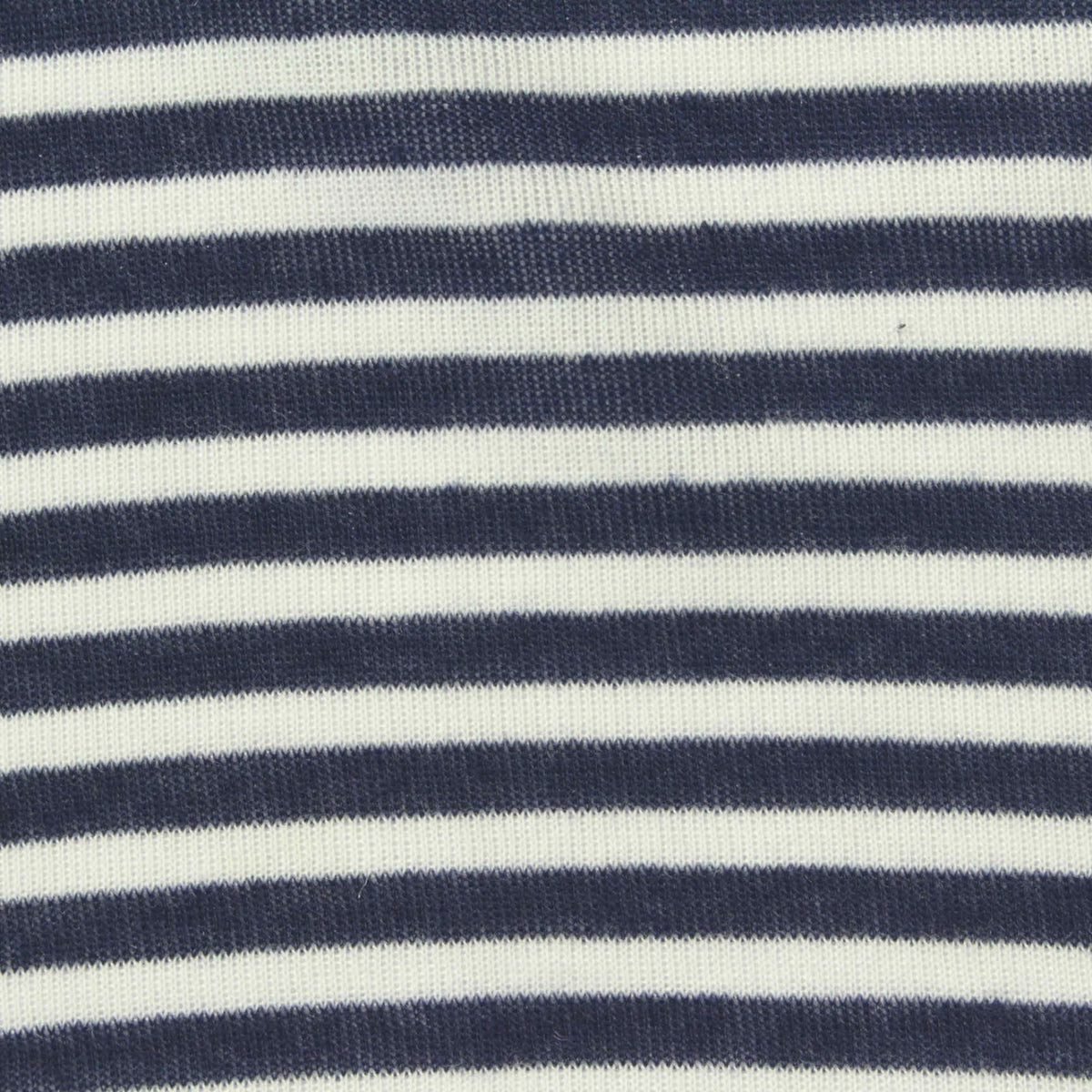Navy Horizontal-Stripe Jersey Knit, Polyester, 130 gsm