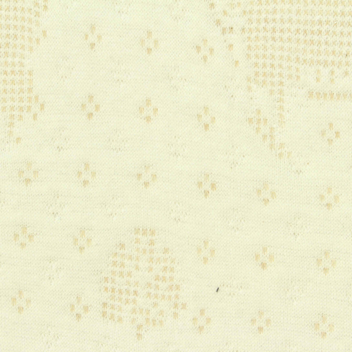 Cream Small-Diamond Scuba Knit, Cotton-Poly