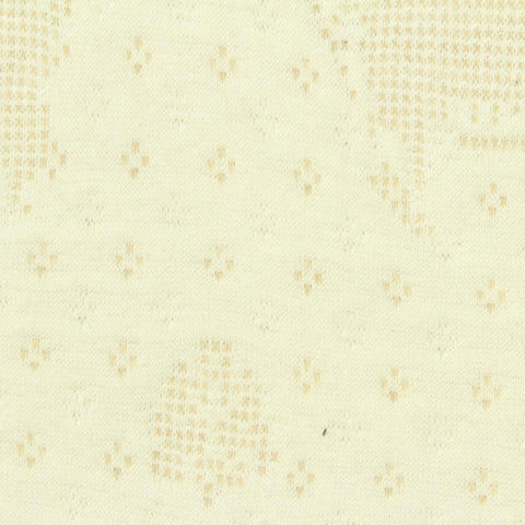 Cream Small-Diamond Scuba Knit, Cotton-Poly