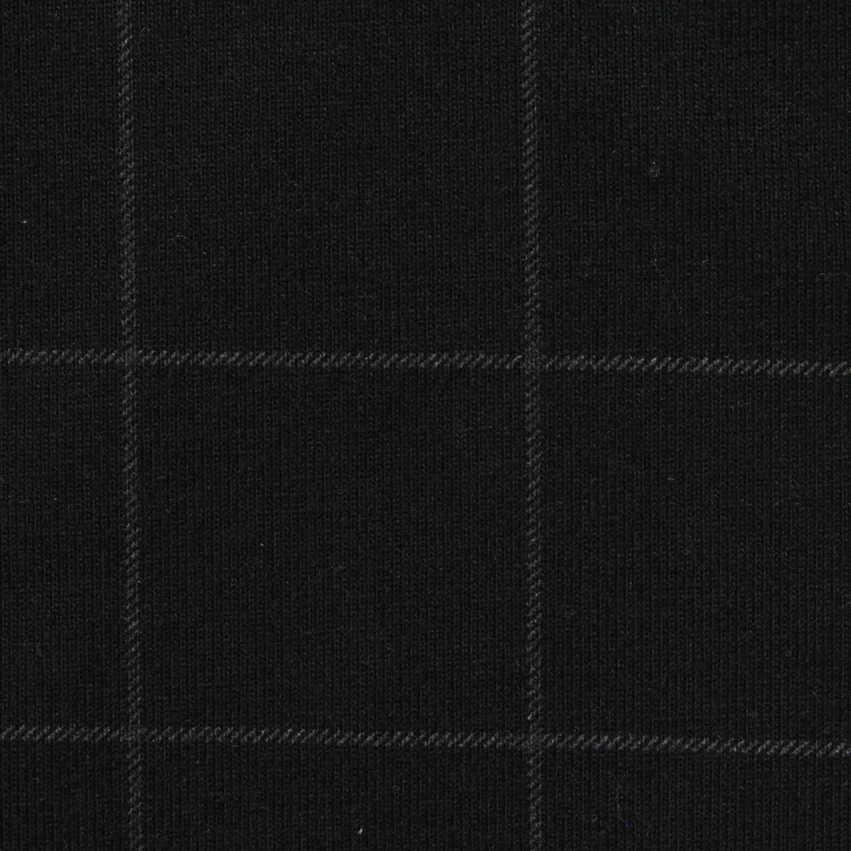 Grey Check French Terry, Poly-Viscose