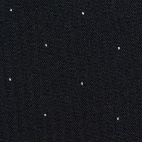 White Dots Interlock Knit, Viscose-Poly