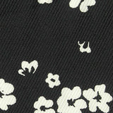 White Scattered-Flower Woven, Viscose — texture