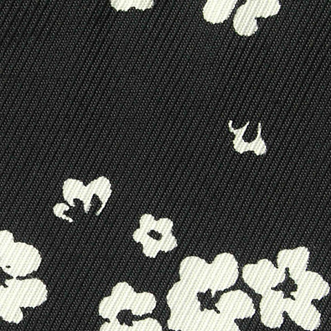 White Scattered-Flower Woven, Viscose