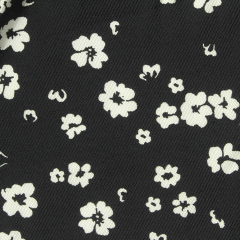 White Scattered-Flower Woven, Viscose