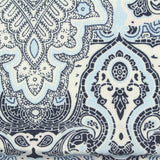 Navy Geometric Poplin, Viscose