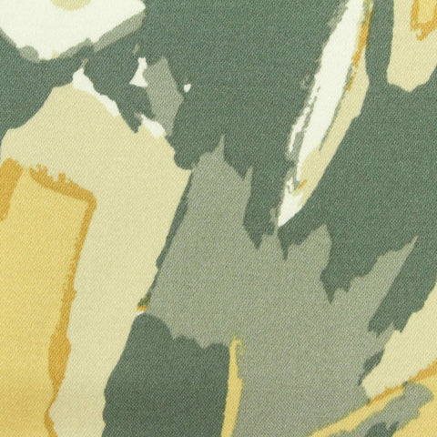 Camo Cotton Viscose Stretch Sateen Fabric, 258 gsm, 147 cm — Green