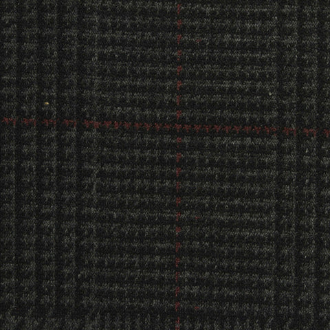 Red Check Jacquard, Poly-Viscose, 290 gsm