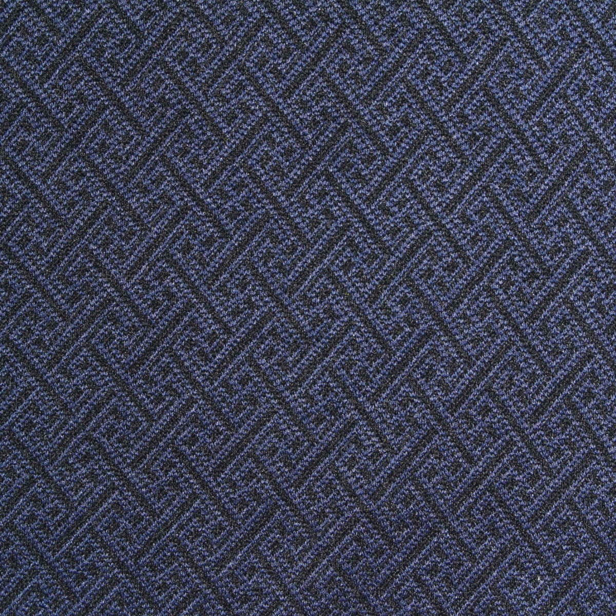 Dark Blue Geometric Jacquard, Polyester, 320 gsm