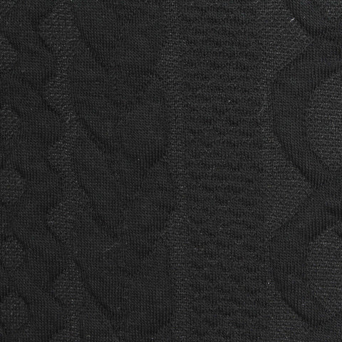 Black Tone-on-Tone Jacquard, Poly-Cotton, 320 gsm