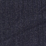 Dark Blue Marl Rib Knit, Poly-Metallic