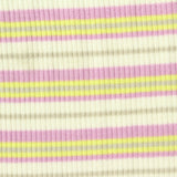 Pink Horizontal-Stripe Rib Knit, Viscose