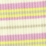 Pink Horizontal-Stripe Rib Knit, Viscose — texture