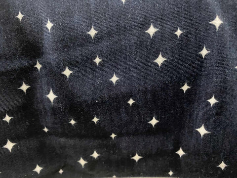White Stars Jersey Knit, Viscose