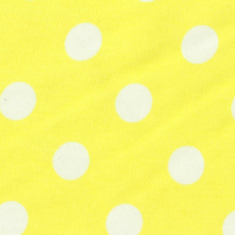 White Polka-Dot Interlock Knit, Cotton
