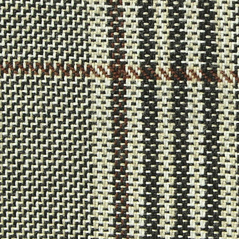 Beige Plaid Woven, Poly-Viscose