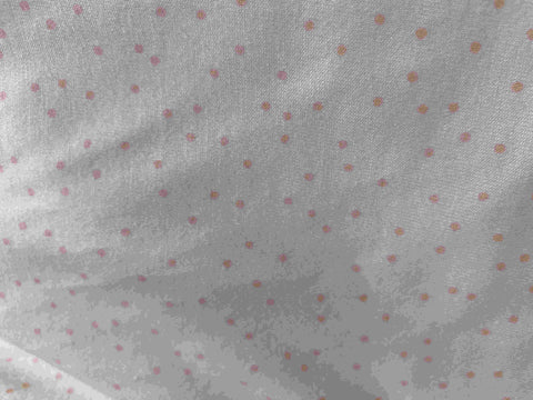 Pink Dots Jersey Knit, Cotton-Poly