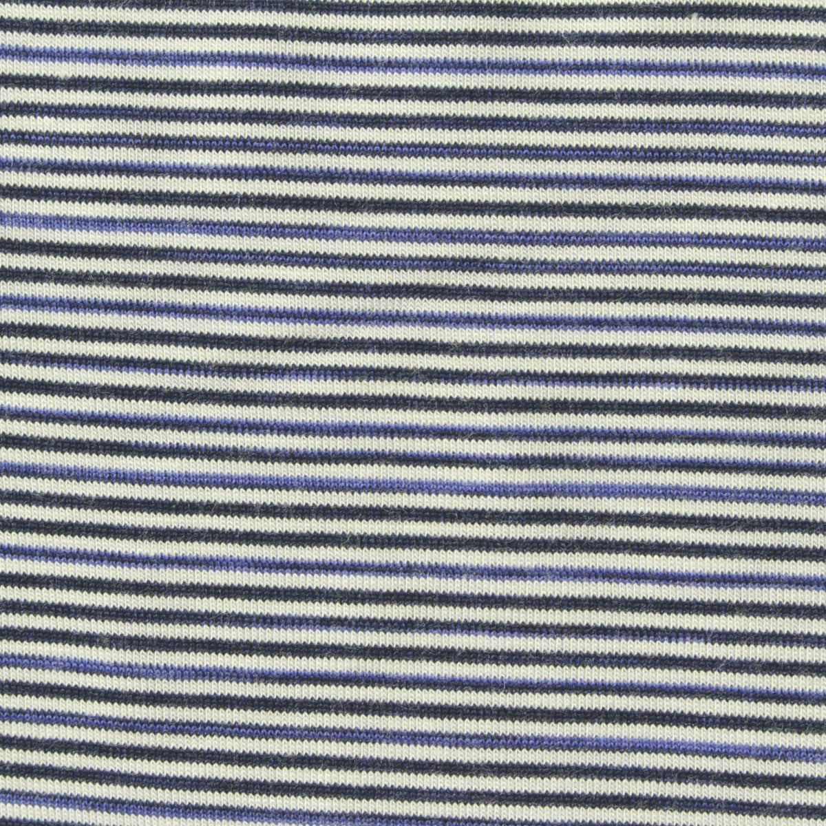 Cream Horizontal-Stripe Jersey Knit, Viscose-Poly, 180 gsm