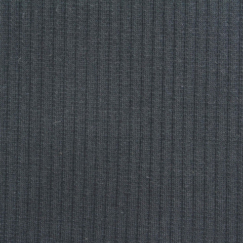 Cotton Stretch Rib Knit Fabric, 220 gsm, 135 cm — Navy