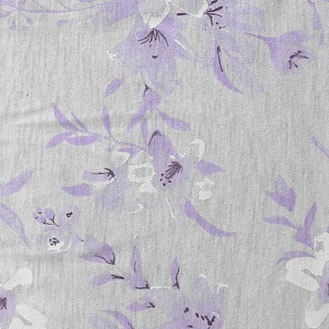 Purple Floral Knit, Poly-Cotton