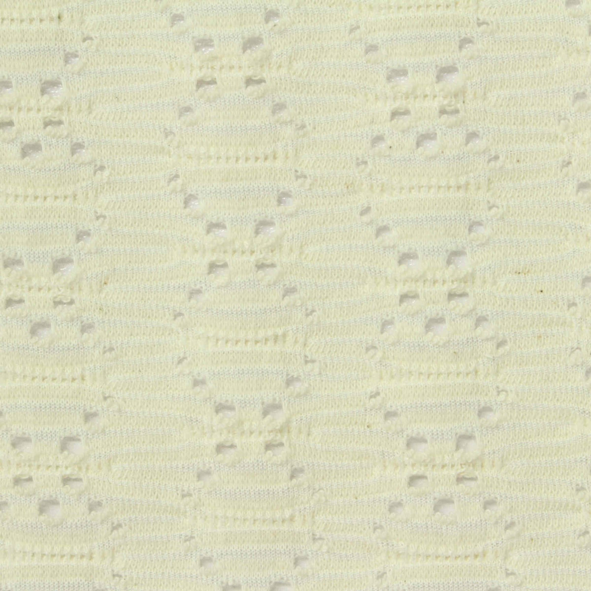 Light Yellow Small-Diamond Jacquard, Cotton-Poly