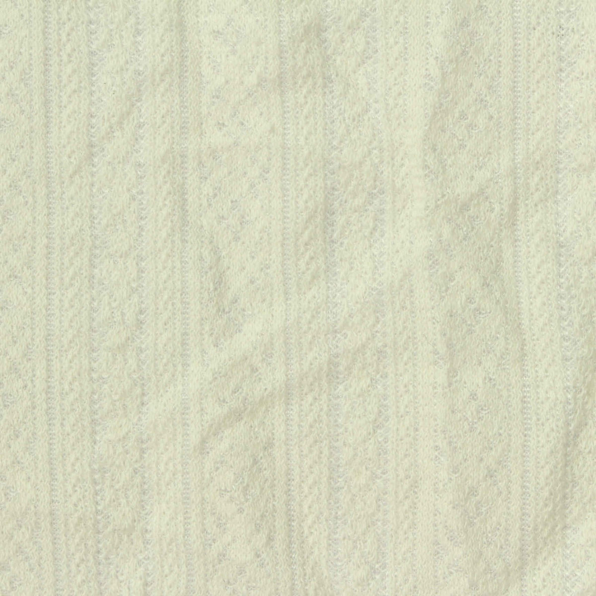 Cream Vertical-Stripe Jacquard, Cotton-Poly