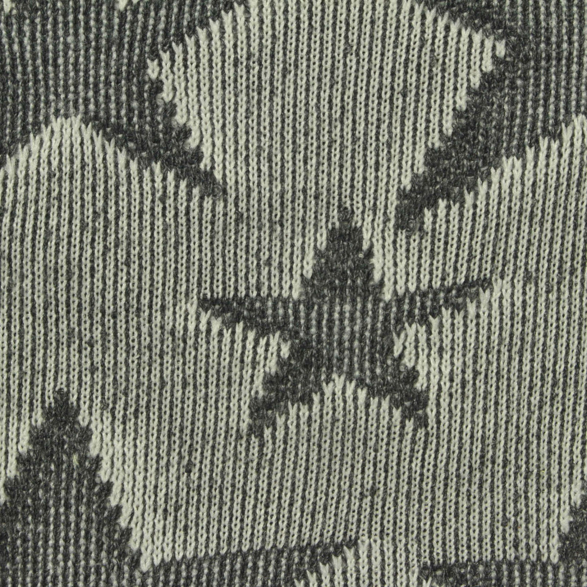 Dark Grey Star Jacquard, Poly-Viscose