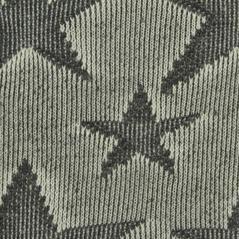 Dark Grey Star Jacquard, Poly-Viscose
