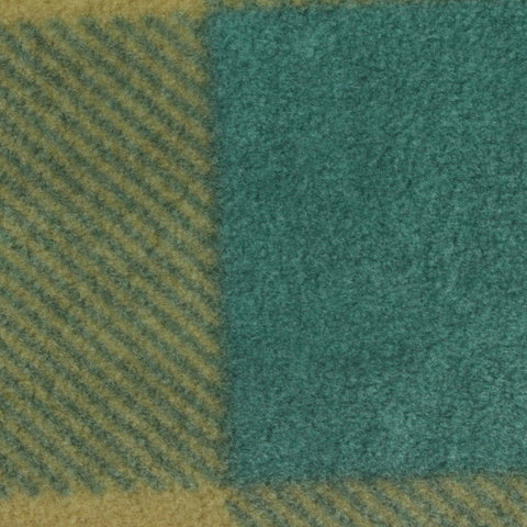 Teal Plaid Fleece, Polyester