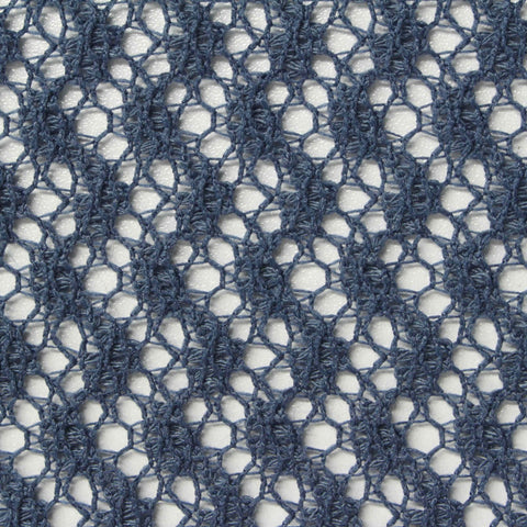 Blue-Grey Openwork Lace, Polyester