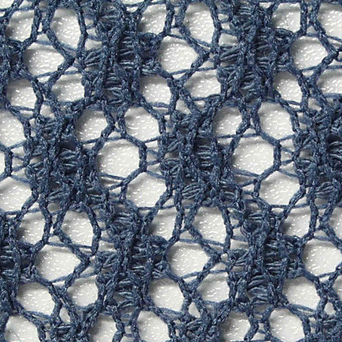 Blue-Grey Openwork Lace, Polyester