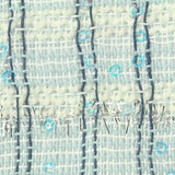 Light Blue Vertical-Stripe Bouclé, Polyester — texture