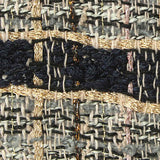 Black Plaid Bouclé, Polyester — texture