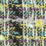 Black Plaid Bouclé, Polyester — texture