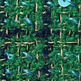 Green Check Bouclé, Polyester — texture