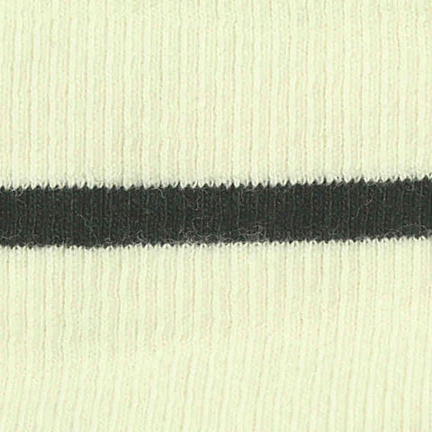 Dark Grey Horizontal-Stripe Rib Knit, Cotton, 300 gsm