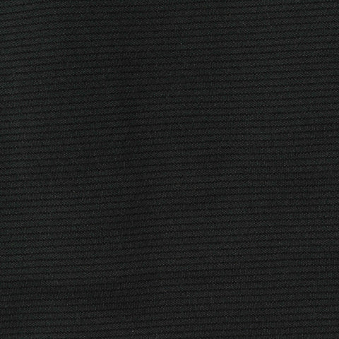 Striped Polyester Stretch Interlock Knit Fabric, 180 gsm, 150 cm — Black