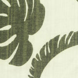 Green Tropical-Leaf Jersey Knit, Poly-Tencel Lyocell