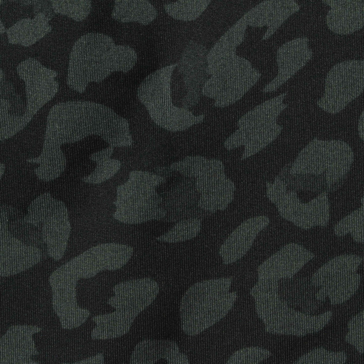 Dark Green Leopard Jersey Knit, Polyester
