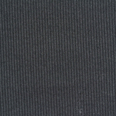 Polyester Stretch Rib Knit Fabric, 310 gsm, 127 cm — Black